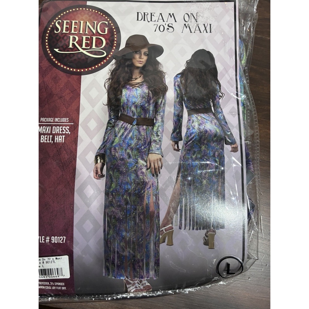 Stevie Nicks, Joni Mitchell 70s Music Stars Diva Costume Maxi With Hat